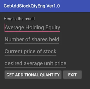 Add Stock Quantity Calculator Screenshot 0