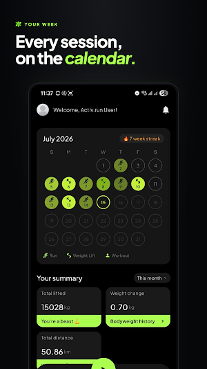Activ.run: Gym & Run Tracker Screenshot 0