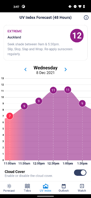 NIWAWeather Screenshot 2