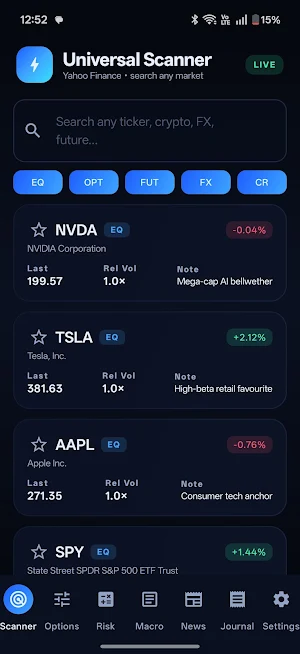 AlphaPulse: Pro Trading Tools Screenshot 0