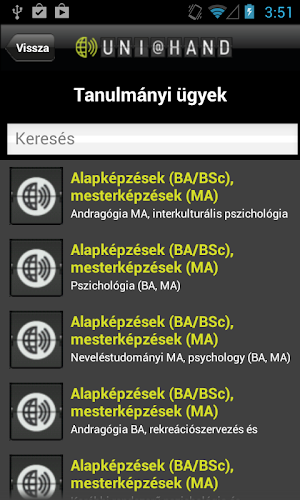 ELTE PPK UNI@HAND Screenshot 3