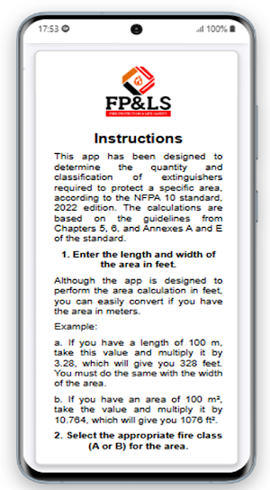 NFPA10 Extinguisher Calculator Screenshot 1