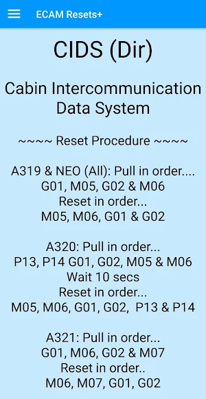 ECAM Resets + Screenshot 1