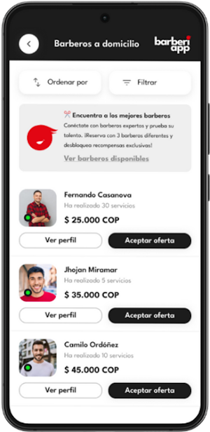 Barberiapp Screenshot 2