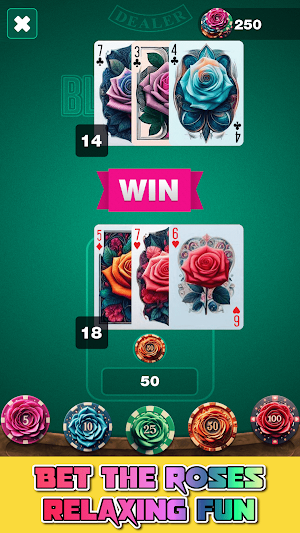 Blackjack Rose Delight Screenshot 2