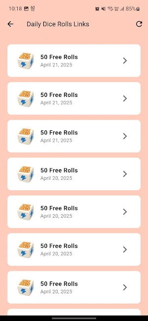 DiceRolls: Dreams Rewards Link Screenshot 2