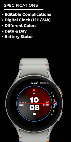Night 72 - watch face Screenshot 3