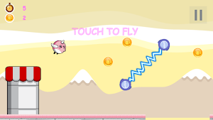 Flappy pink pig Screenshot 1