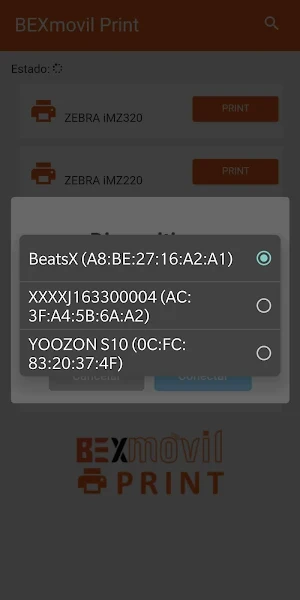 BEXmovil Print Screenshot 3