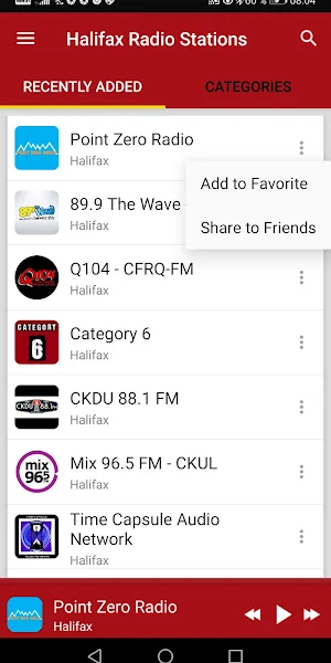 Halifax Radio Stations - Canada Screenshot 1