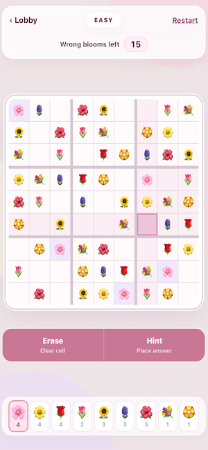Flowerdoku - Hard Sudoku Game Screenshot 0