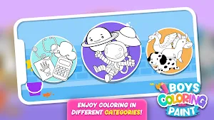 Boys Coloring Games & Paint Screenshot 1