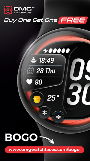 OMG 27 Digital Watch Face Screenshot 3
