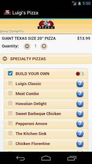 Luigi's Pizza Screenshot 2