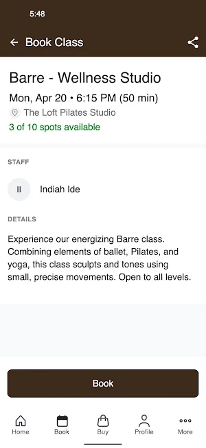 The Loft Pilates Studio Screenshot 2