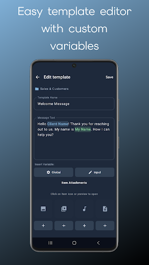 ReplyPanel: Message Templates Screenshot 2