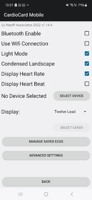 Nasiff CardioCard Mobile Screenshot 1
