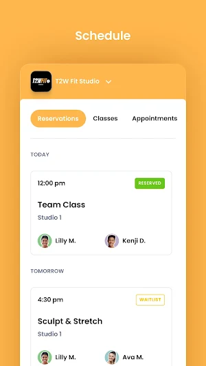 T2W Fit Studio Screenshot 2