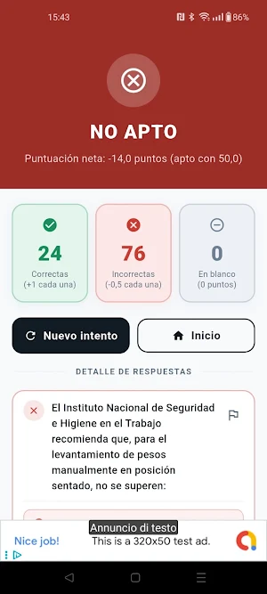 Test CAP España Screenshot 2