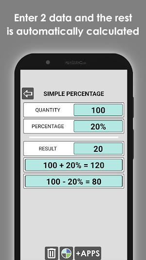 Percentage calculator and discount calculator Screenshot 1