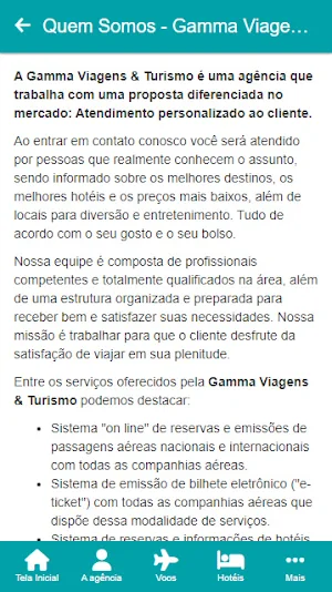 Gamma Viagens e Turismo Screenshot 1