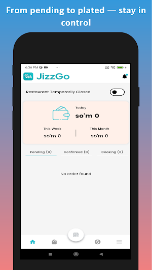 JizzGo Restaurant Partner Screenshot 0