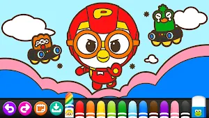 Pororo SketchBook - Painting, Coloring for Kids Screenshot 1