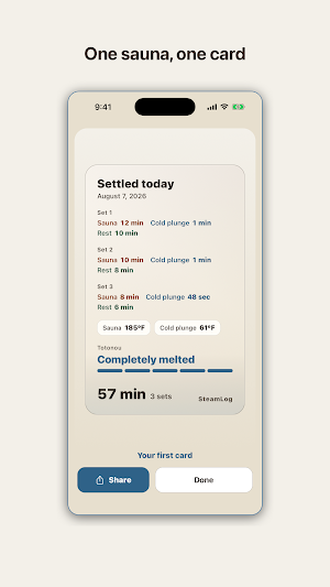 SteamLog: Sauna & Cold Plunge Screenshot 0