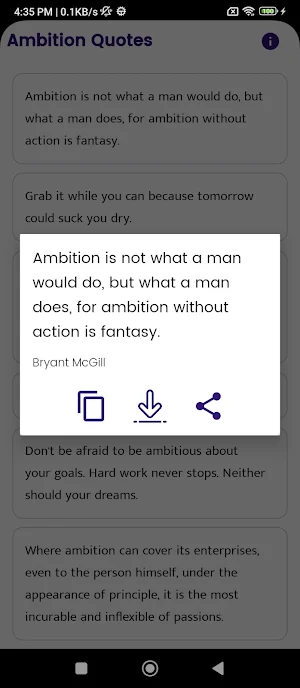 Ambition Quotes and Sayings Screenshot 2
