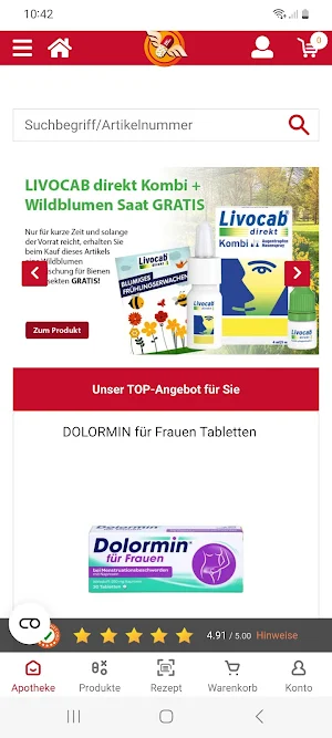 Fliegende-Pillen.de Apotheke Screenshot 0