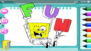 Coloring sponge and Cartoons Screenshot 2