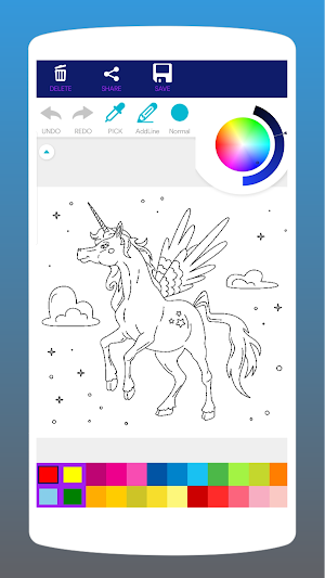 Rainbow Unicorn Coloring Book Screenshot 2