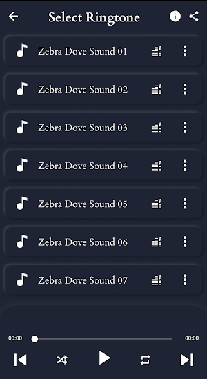 Zebra Dove Sounds Screenshot 2