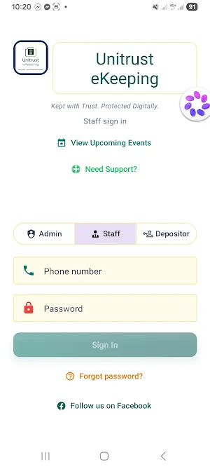 Unitrust eKeeping Screenshot 0