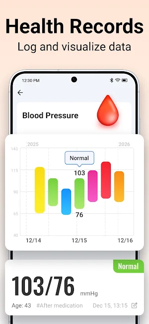 My Health: BP & HR Log Screenshot 1