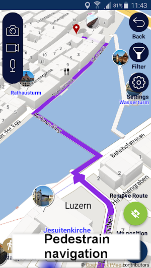 Lucerne map guide offline sight tourist navigation Screenshot 3