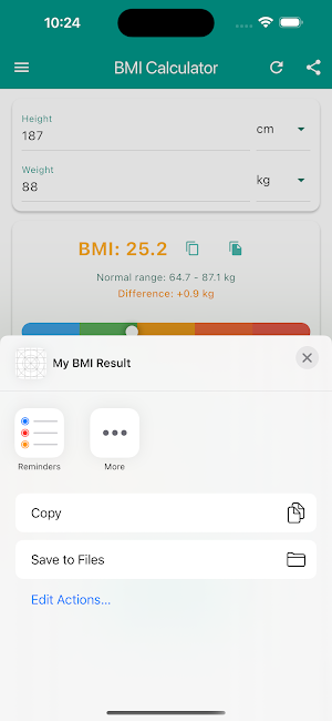 BMI Calculator Screenshot 3