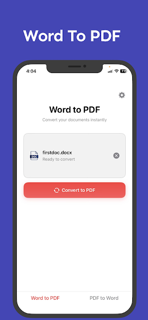Word to PDF Converter Screenshot 1