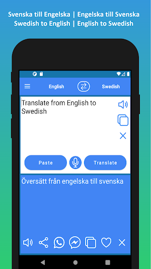 Swedish to English Translator Screenshot 2