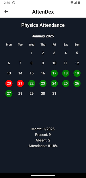 Attendex: Attendance App Screenshot 1