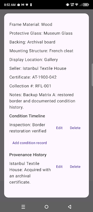 RugFrame Passport Ledger Screenshot 2