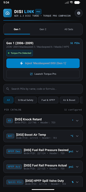 DISI Link: Torque Pro Plugin Screenshot 0