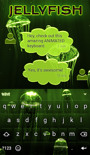 Jellyfish Animated Keyboard + Live Wallpaper Screenshot 2