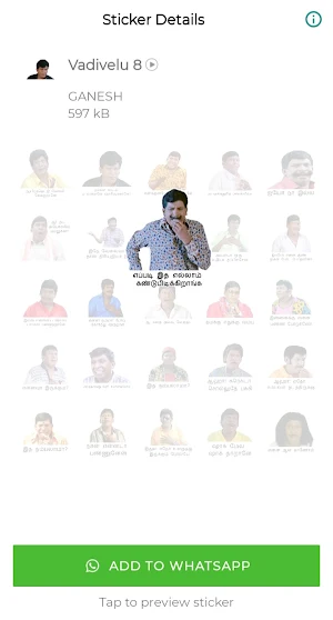 Vadivelu Stickers for WhatsApp Screenshot 2