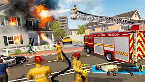 911 Fire Truck Games Simulator Screenshot 1