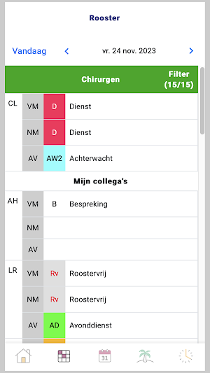 MedSpace Roosterapplicatie Screenshot 3