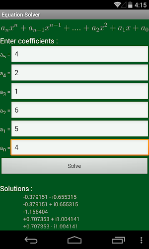 Equation Solver Screenshot 3