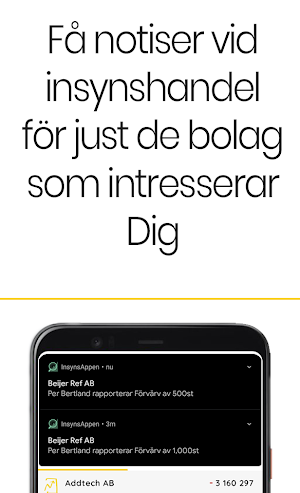 Insynsappen - Notiser vid insynshandel Screenshot 2