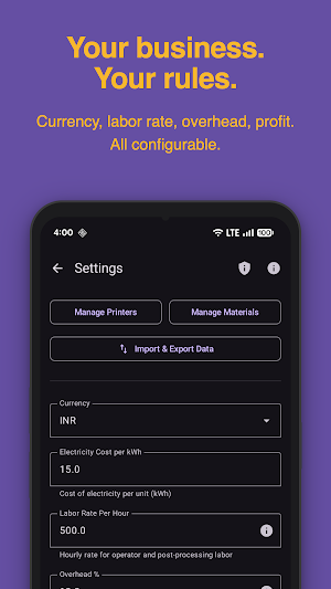 Print Price Pro - 3D cost calc Screenshot 3