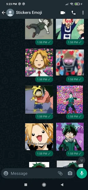 cute baby anime stickers Whats Screenshot 0